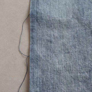 Yardblox Exclusive Japanese Luxury Designer Solid Blue Non-Stretch Washed Cotton Denim Twill DS18505