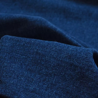 Yardblox Exclusive KUROKI Solid Blue Stretch Washed Cotton Selvedge Denim Twill DS18507