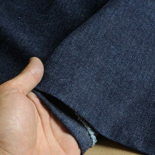 Yardblox Exclusive Italian Luxury Designer Solid Blue Stretch Washed Cotton Denim Twill DS18508