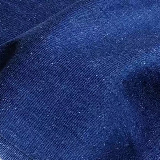Yardblox Exclusive Italian Luxury Designer Solid Blue Stretch Enzyme Washed Cotton Denim Twill DS18511