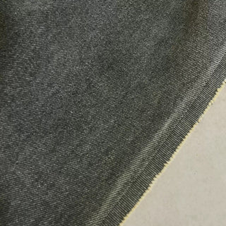 Yardblox Exclusive Italian Luxury Designer Solid Black Non-Stretch Cotton Denim Twill DS18514