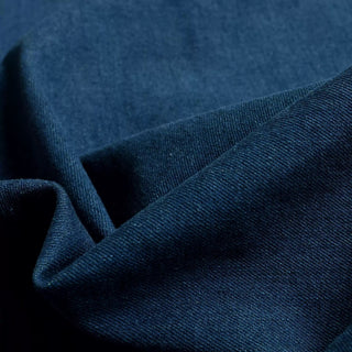 Yardblox Exclusive Italian Luxury Designer Solid Blue Stretch Cotton Denim Twill DS18515