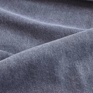 Yardblox Exclusive Loro Piana Solid Gray Non-Stretch Cotton Denim Twill DS18516