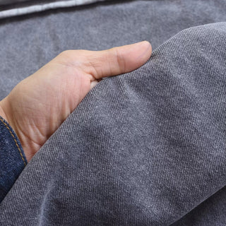 Yardblox Exclusive Loro Piana Solid Gray Non-Stretch Cotton Denim Twill DS18516