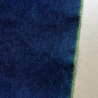 Yardblox Exclusive Italian Luxury Designer Solid Blue Non-Stretch Cotton Denim Twill DS18517