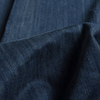 Yardblox Exclusive Italian Luxury Designer Solid Blue Non-Stretch Cotton Denim Twill DS18518