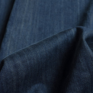 Yardblox Exclusive Italian Luxury Designer Solid Blue Non-Stretch Cotton Denim Twill DS18518