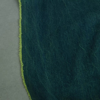 Yardblox Exclusive Italian Luxury Designer Solid Green Non-Stretch Cotton Denim Twill DS18519