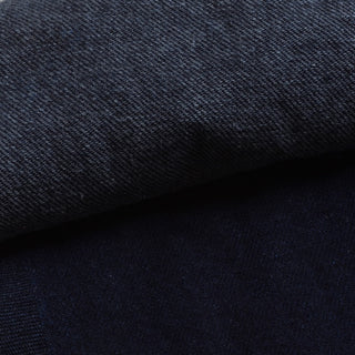 Yardblox Exclusive Italian Luxury Designer Solid Blue Non-Stretch Cotton Denim Twill DS18520