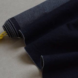 Yardblox Exclusive Italian Luxury Designer Solid Blue Non-Stretch Cotton Denim Twill DS18520