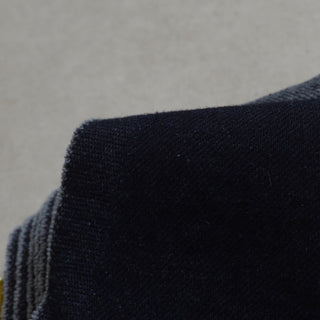 Yardblox Exclusive Italian Luxury Designer Solid Blue Non-Stretch Cotton Denim Twill DS18520