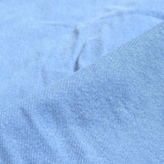 Yardblox Exclusive Italian Luxury Designer Solid Blue Non-Stretch Cotton Denim Twill DS18521