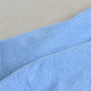 Yardblox Exclusive Italian Luxury Designer Solid Blue Non-Stretch Cotton Denim Twill DS18521