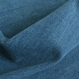 Yardblox Exclusive Italian Luxury Designer Solid Blue Stretch Cotton Denim Twill DS18522