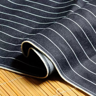 Yardblox Exclusive LEVI'S® Stripes Blue Non-Stretch Raw / Untreated Cotton Denim Twill DS18523