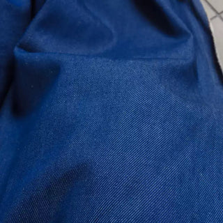 Yardblox Exclusive Made in Turkey ORTA Solid Blue Non-Stretch Raw / Untreated Cotton Denim Twill DS18524