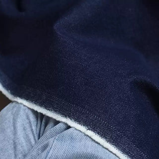 Yardblox Exclusive Made in Italy Candiani Solid Blue Non-Stretch Raw / Untreated Cotton Denim Twill DS18525