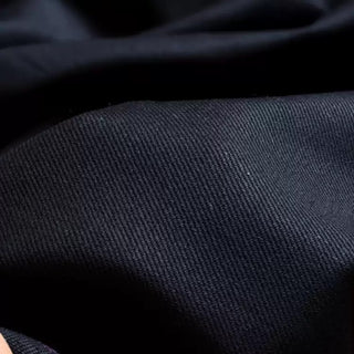 Yardblox Exclusive Japanese Luxury Designer Solid Black Non-Stretch Raw / Untreated Cotton Modal Blended Denim Twill DS18526