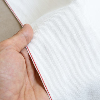 Yardblox Exclusive Japanese Luxury Designer Solid White Non-Stretch Cotton 13oz Selvedge Denim Twill DS18527