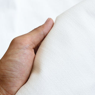 Yardblox Exclusive Japanese Luxury Designer Solid White Non-Stretch Cotton 13oz Selvedge Denim Twill DS18527