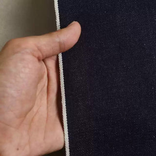 Yardblox Exclusive Japanese Fashion Designer Solid Blue Non-Stretch Raw / Untreated Cotton 12.8oz Selvedge Denim Twill DS18530
