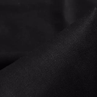 Yardblox Exclusive Japanese Fashion Designer Solid Black Non-Stretch Raw / Untreated Cotton 11oz Selvedge Denim Twill DS18531