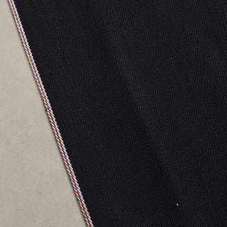 Yardblox Exclusive Japanese Fashion Designer Solid Black Non-Stretch Raw / Untreated Cotton 11oz Selvedge Denim Twill DS18531