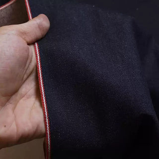 Yardblox Exclusive Japanese Fashion Designer Solid Blue Non-Stretch Raw / Untreated Cotton 11.8oz Selvedge Denim Twill DS18532