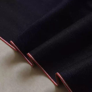 Yardblox Exclusive Japanese Fashion Designer Solid Blue Non-Stretch Raw / Untreated Cotton 11.8oz Selvedge Denim Twill DS18532