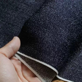 Yardblox Exclusive Japanese Fashion Designer Solid Blue Non-Stretch Raw / Untreated Cotton 12oz Selvedge Denim Twill DS18533