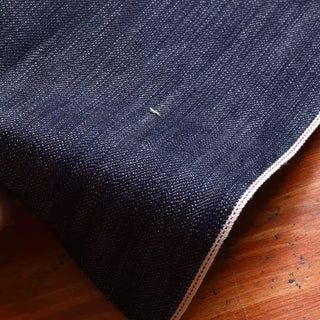 Yardblox Exclusive Japanese Fashion Designer Solid Blue Non-Stretch Raw / Untreated Cotton 17.8oz Selvedge Denim Twill DS18534