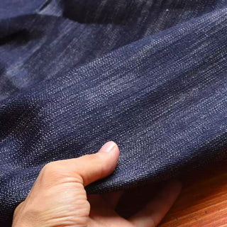 Yardblox Exclusive Japanese Fashion Designer Solid Blue Non-Stretch Raw / Untreated Cotton 17.8oz Selvedge Denim Twill DS18534
