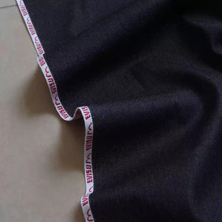 Yardblox Exclusive Made in Japan EVISU Solid Blue Non-Stretch Raw / Untreated Cotton 12.5oz Selvedge Denim Twill DS18535