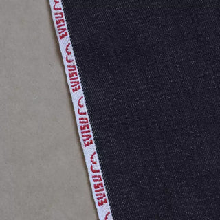 Yardblox Exclusive Made in Japan EVISU Solid Blue Non-Stretch Raw / Untreated Cotton 12.5oz Selvedge Denim Twill DS18535