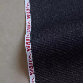 Yardblox Exclusive Made in Japan EVISU Solid Blue Non-Stretch Raw / Untreated Cotton 12.5oz Selvedge Denim Twill DS18535