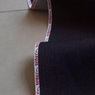 Yardblox Exclusive Made in Japan EVISU Solid Blue Non-Stretch Raw / Untreated Cotton 12.5oz Selvedge Denim Twill DS18535