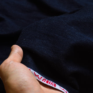 Yardblox Exclusive Made in Japan EVISU Solid Blue Non-Stretch Washed Cotton 12.5oz Selvedge Denim Twill DS18536