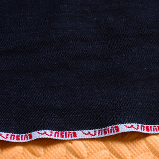 Yardblox Exclusive Made in Japan EVISU Solid Blue Non-Stretch Washed Cotton 12.5oz Selvedge Denim Twill DS18536