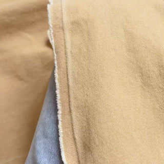 Yardblox Exclusive Japanese Luxury Designer Solid Yellow Non-Stretch Washed Cotton Bull Denim Twill DS18537