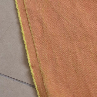 Yardblox Exclusive Japanese Luxury Designer Solid Orange Non-Stretch Washed Cotton Bull Denim Twill DS18539