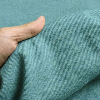 Yardblox Exclusive Japanese Luxury Designer Solid Turquoise Non-Stretch Washed Cotton Bull Denim Twill DS18540