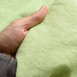 Yardblox Exclusive Japanese Luxury Designer Solid Chartreuse Non-Stretch Washed Cotton Bull Denim Twill DS18541