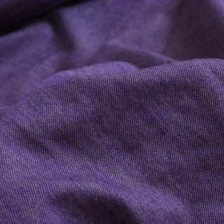 Yardblox Exclusive Italian Luxury Designer Solid Purple Non-Stretch Washed Cotton Bull Denim Twill DS18542