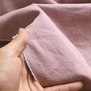 Yardblox Exclusive Japanese Luxury Designer Solid Pink Non-Stretch Washed Cotton Bull Denim Twill DS18544