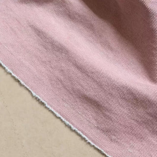 Yardblox Exclusive Japanese Luxury Designer Solid Pink Non-Stretch Washed Cotton Bull Denim Twill DS18544