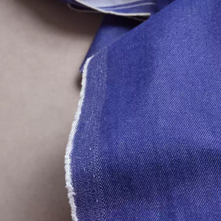 Yardblox Exclusive Made in Turkey ORTA Solid Purple Non-Stretch Raw / Untreated Cotton Bull Denim Twill DS18545