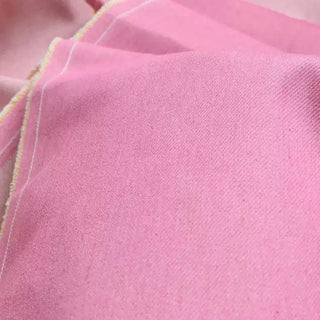Yardblox Exclusive Made in Turkey ORTA Solid Pink Non-Stretch Raw / Untreated Cotton Bull Denim Twill DS18546
