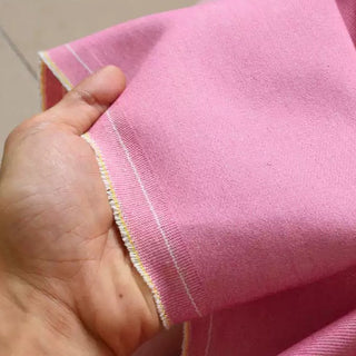 Yardblox Exclusive Made in Turkey ORTA Solid Pink Non-Stretch Raw / Untreated Cotton Bull Denim Twill DS18546