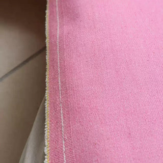 Yardblox Exclusive Made in Turkey ORTA Solid Pink Non-Stretch Raw / Untreated Cotton Bull Denim Twill DS18546