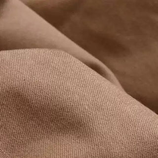 Yardblox Exclusive Made in Turkey ORTA Solid Brown Non-Stretch Raw / Untreated Cotton Bull Denim Twill DS18548